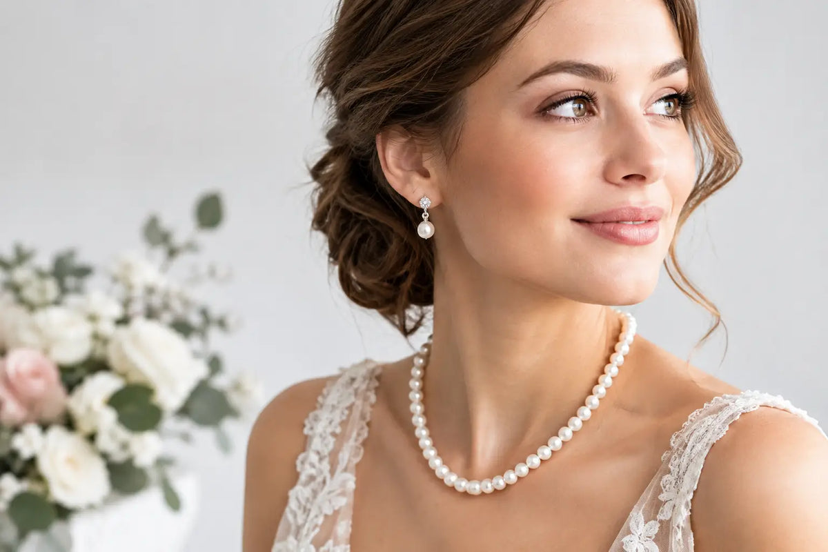 Stilvolle Beispiele für Brautschmuck mit Perlen