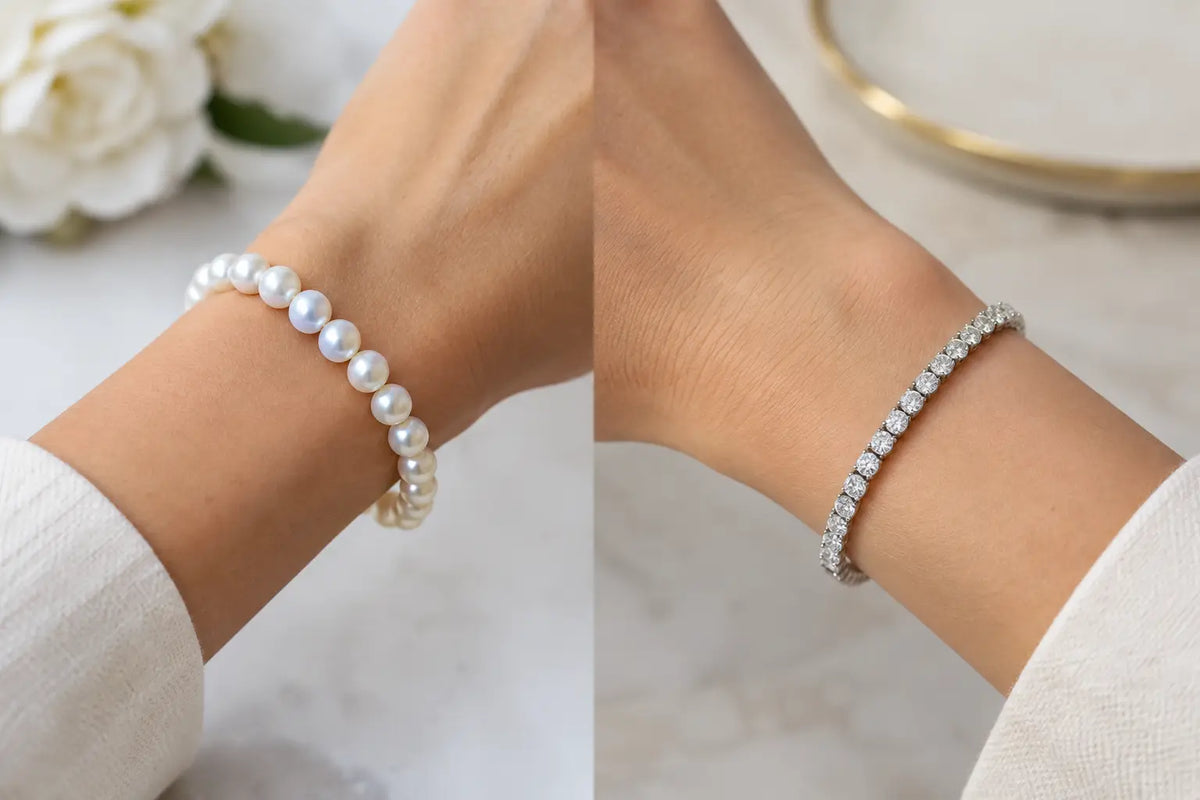 Perlenarmband oder Tennisarmband wählen?