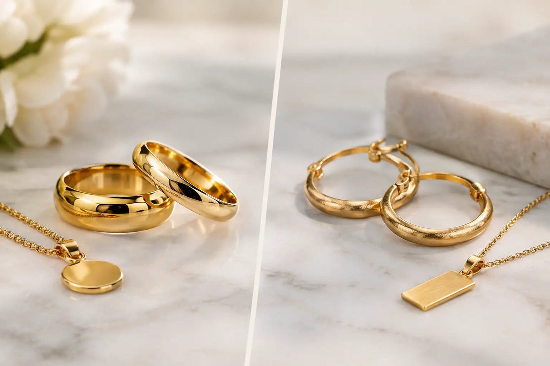 Goldschmuck versus vergoldeter Schmuck im Vergleich