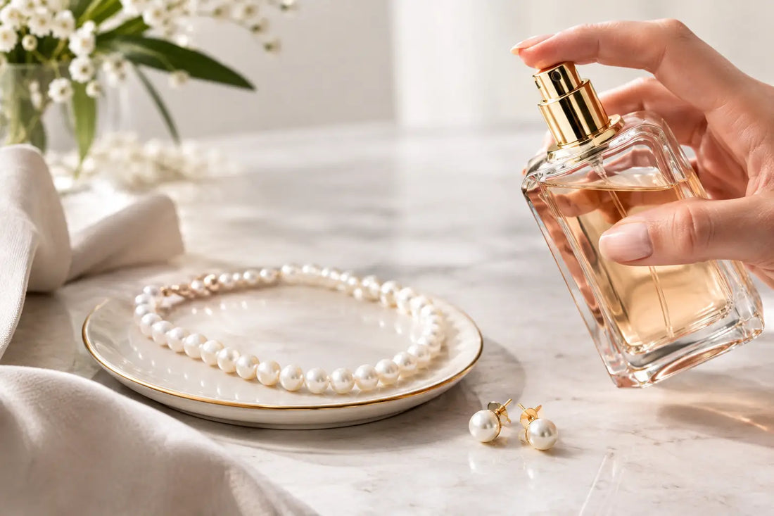 6 Tipps, um Perlenschmuck vor Parfum zu schützen