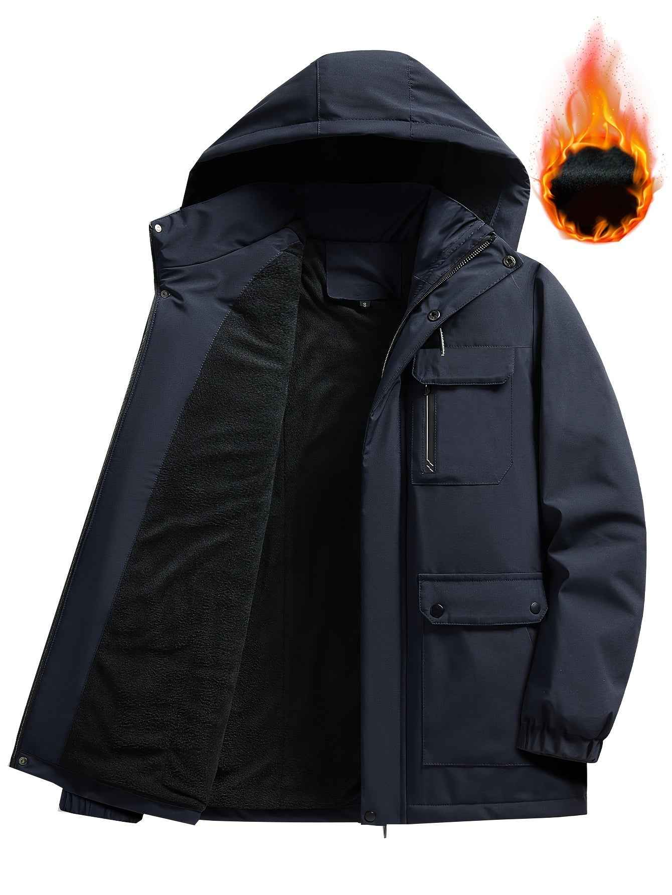 Herren Kapuzenmantel für Herbst und Winter