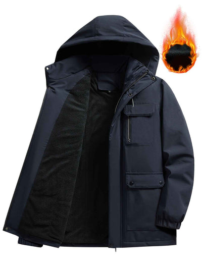 Herren Kapuzenmantel für Herbst und Winter