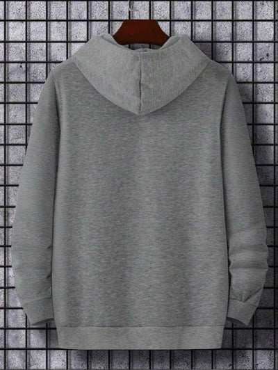 Kapuzensweatshirt mit Buchstaben-Aufdruck und Kordelzug