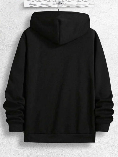 Kapuzensweatshirt mit Buchstaben-Aufdruck und Kordelzug