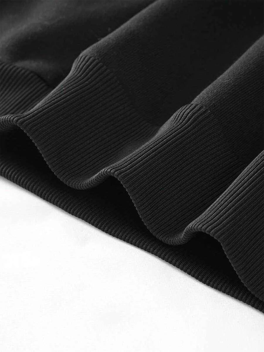 Kapuzensweatshirt mit Buchstaben-Aufdruck und Kordelzug