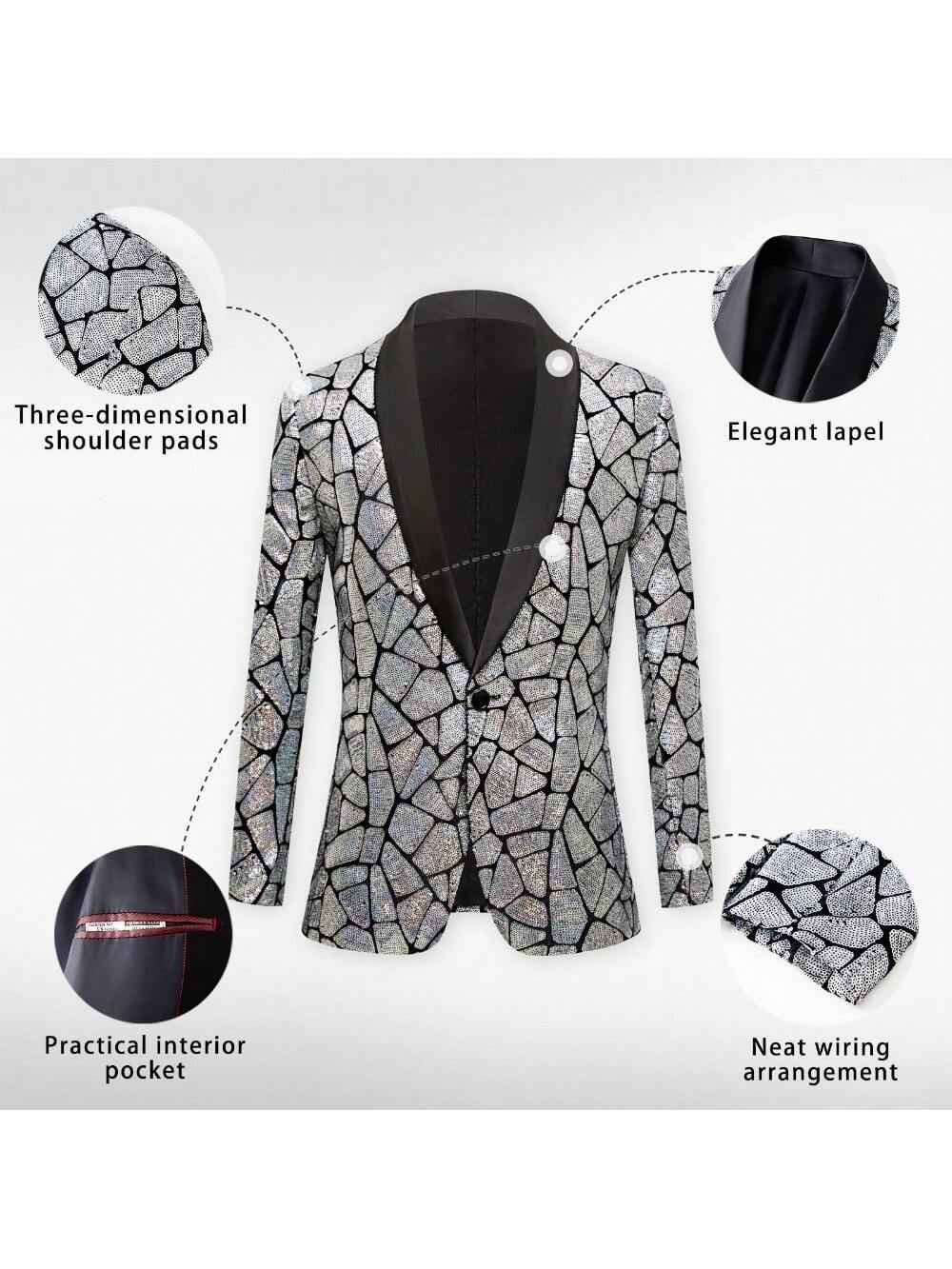 Paillettenblazer für Herren