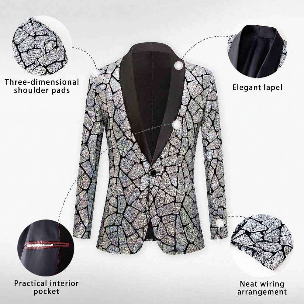 Paillettenblazer für Herren