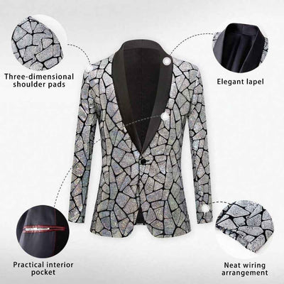 Paillettenblazer für Herren