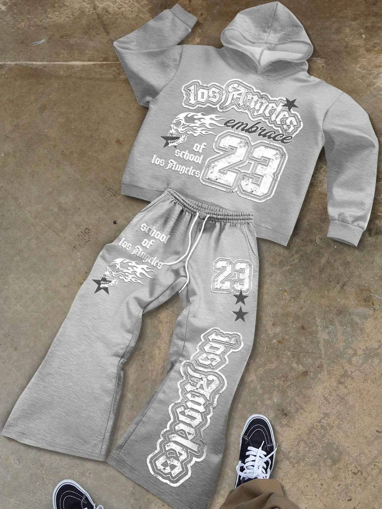 Casual Daily Sweatshirt und Jogginghose Set