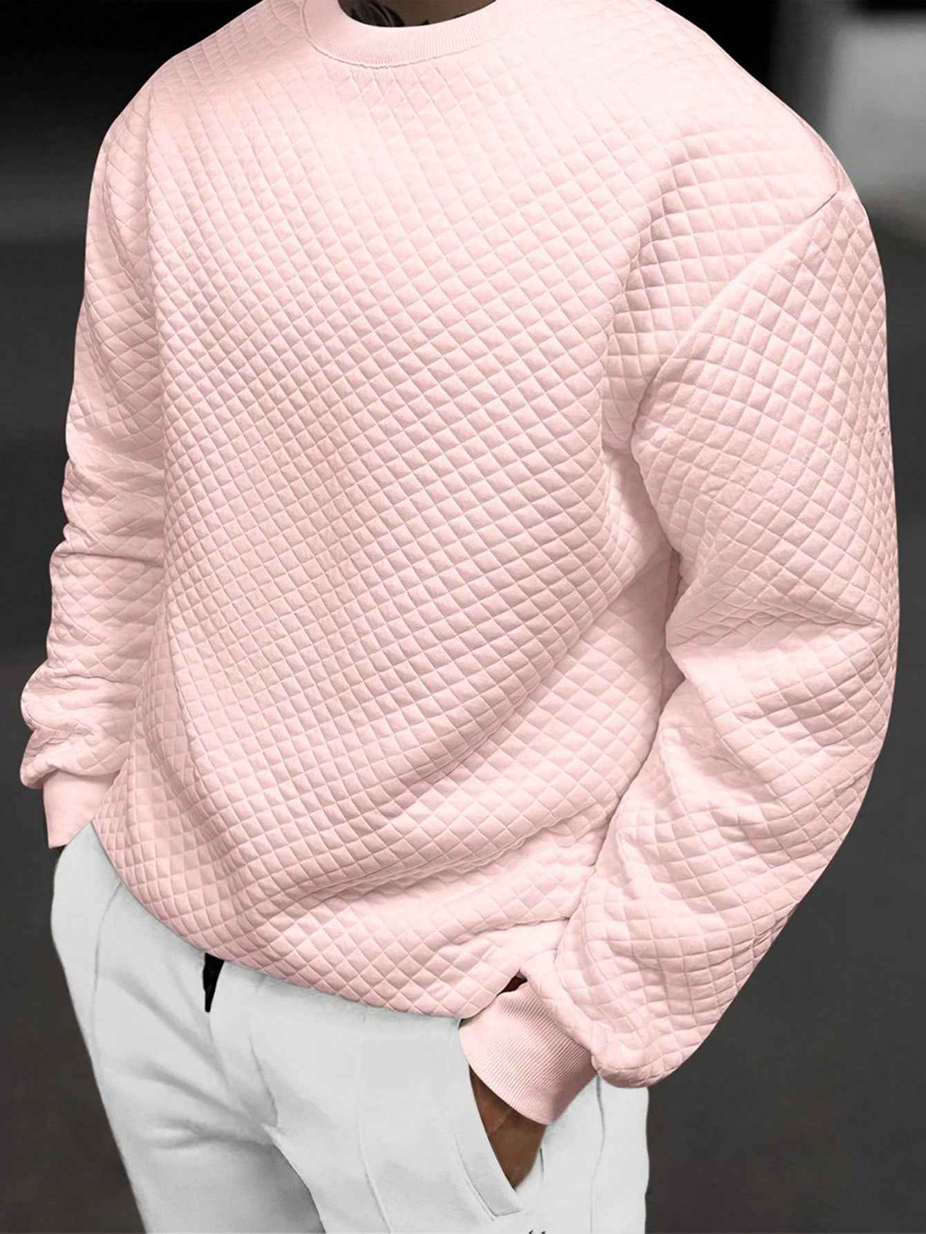 Sweatshirt mit rundem Ausschnitt Unifarben