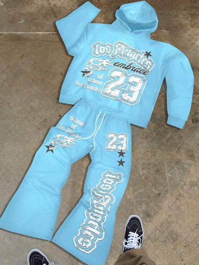 Casual Daily Sweatshirt und Jogginghose Set