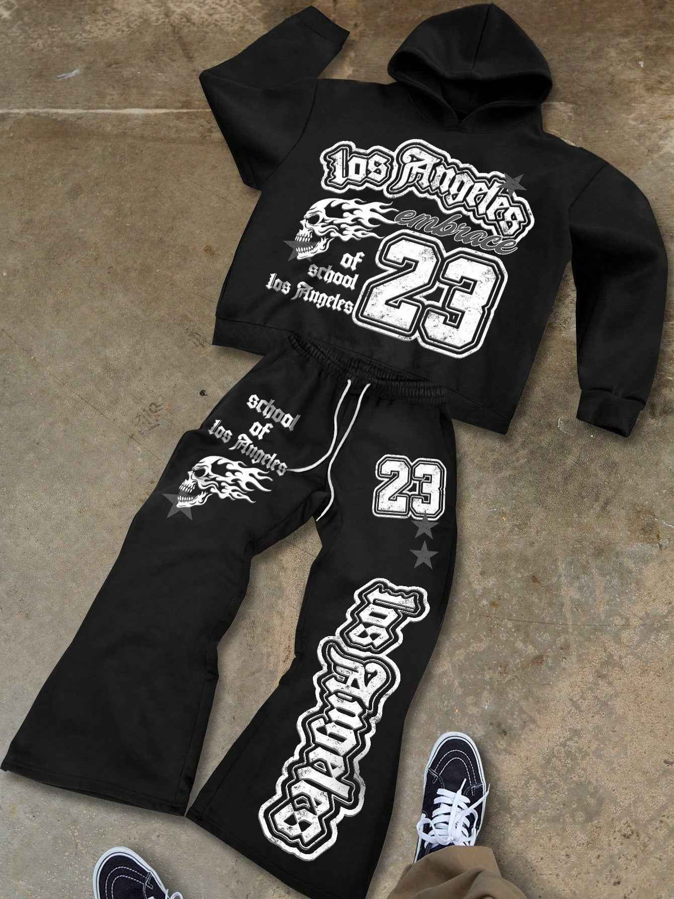 Casual Daily Sweatshirt und Jogginghose Set