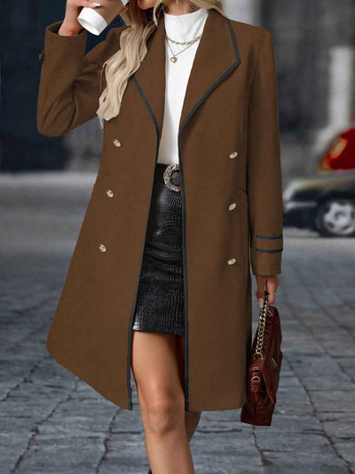 Klassischer Damen-Freizeitmantel mit langen Ärmeln