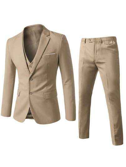 Herrenanzüge Slim Fit, 3-teiliger Anzug