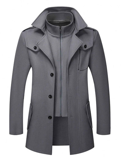 Uniquora Herren-Freizeitmantel mit einreihiger Knopfleiste