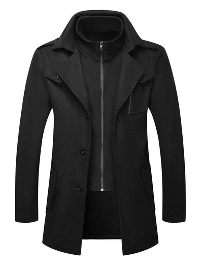 Uniquora Herren-Freizeitmantel mit einreihiger Knopfleiste