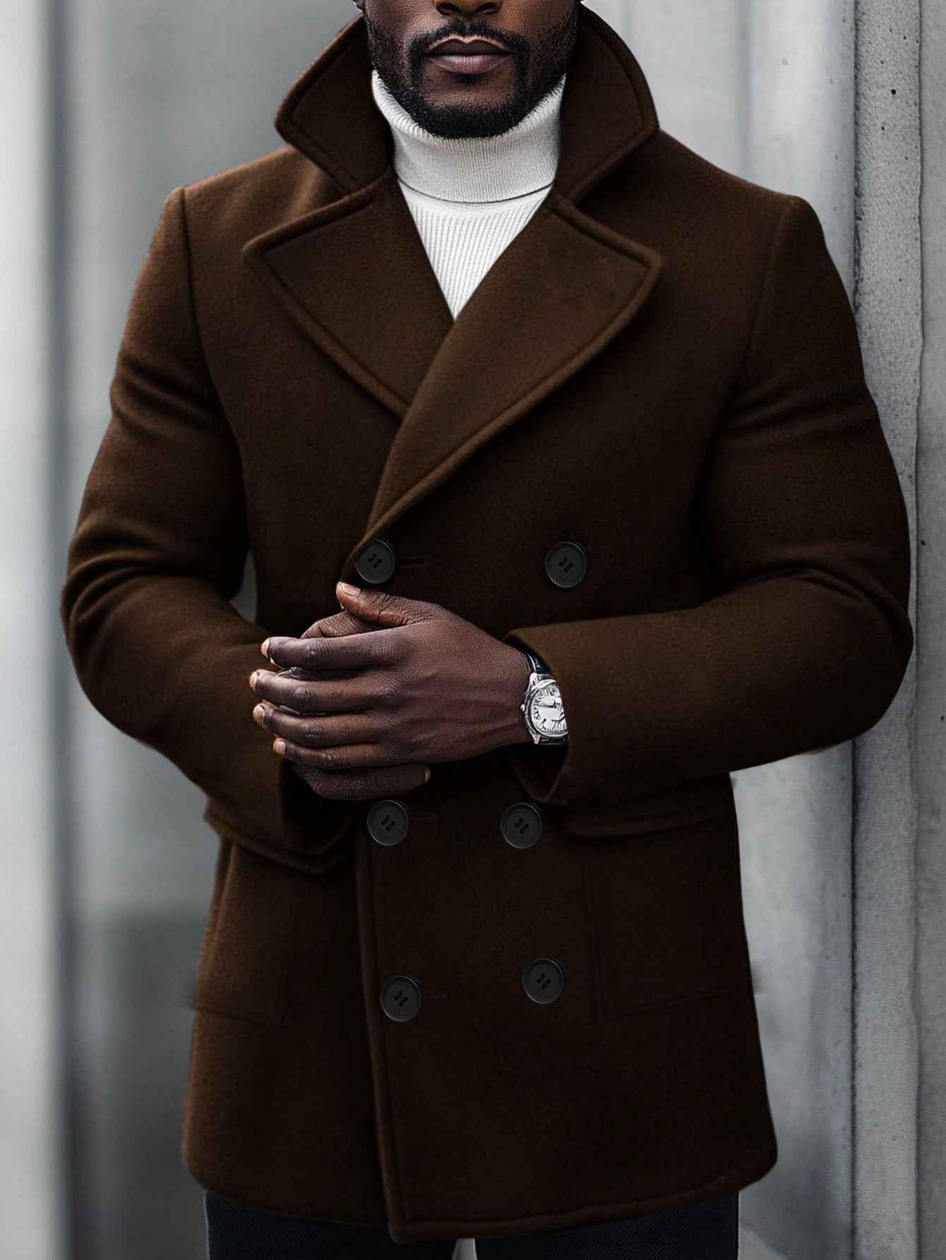 Herren-Langarmjacke mit Knopfleiste