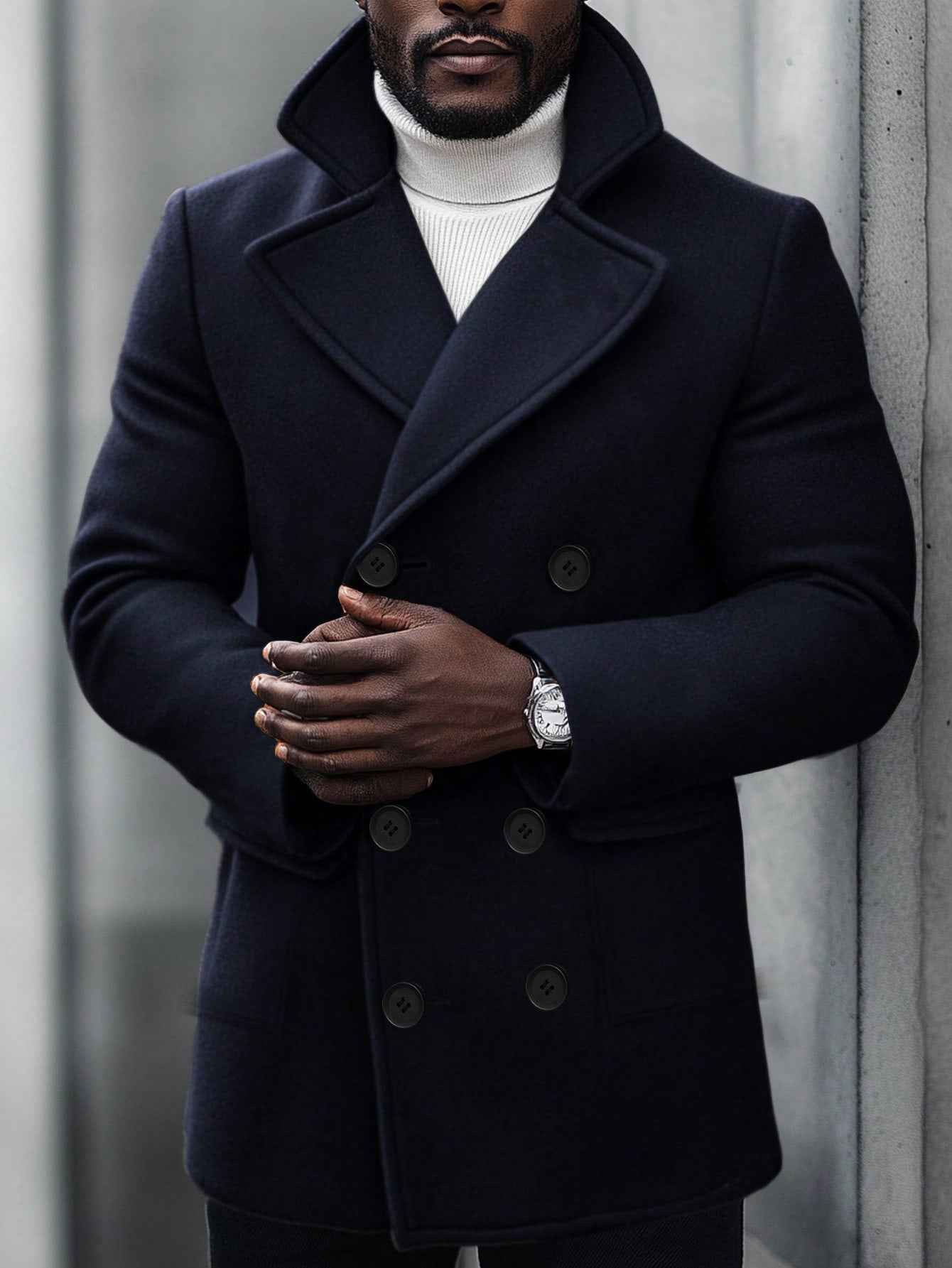 Herren-Langarmjacke mit Knopfleiste