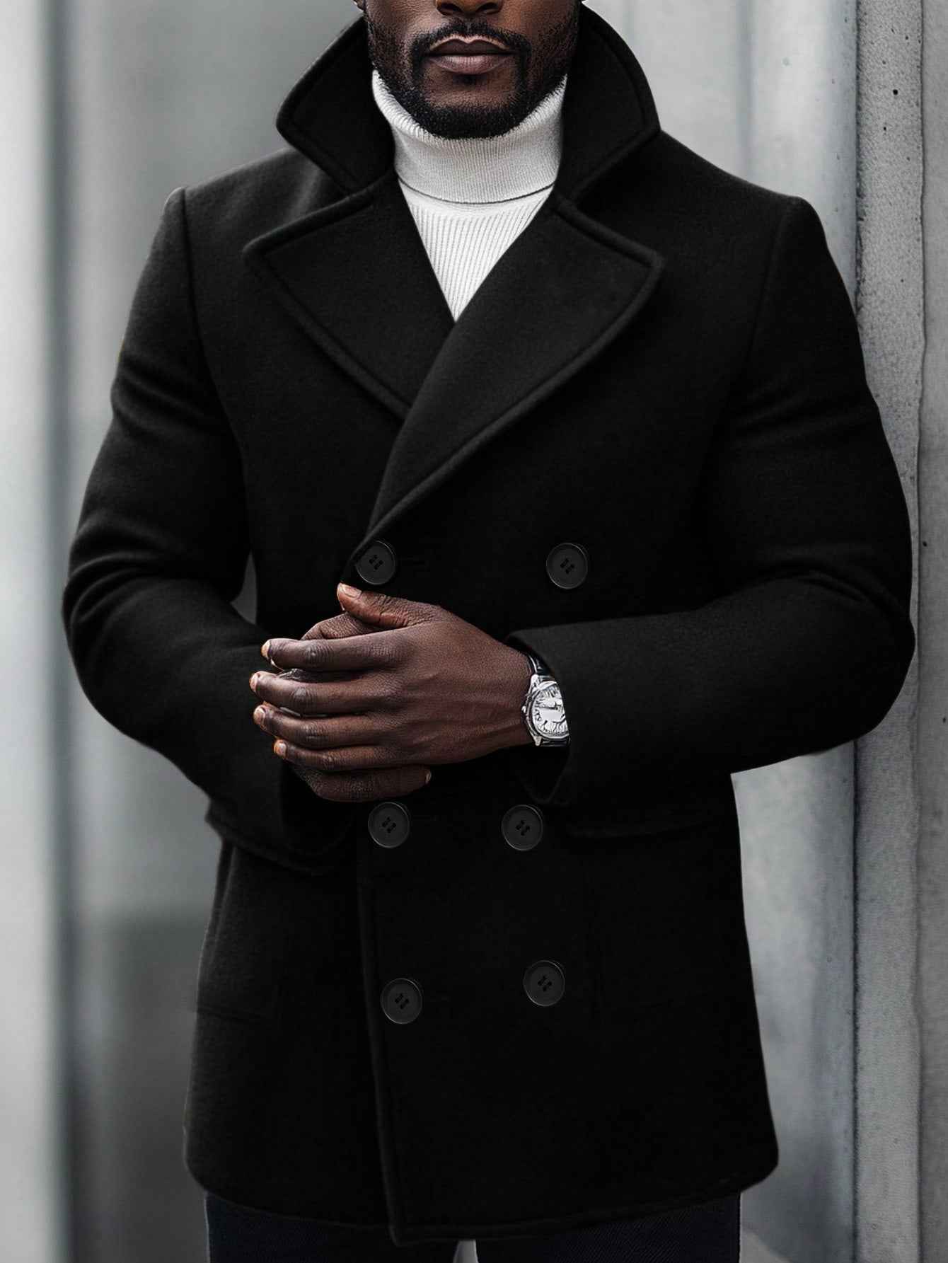 Herren-Langarmjacke mit Knopfleiste