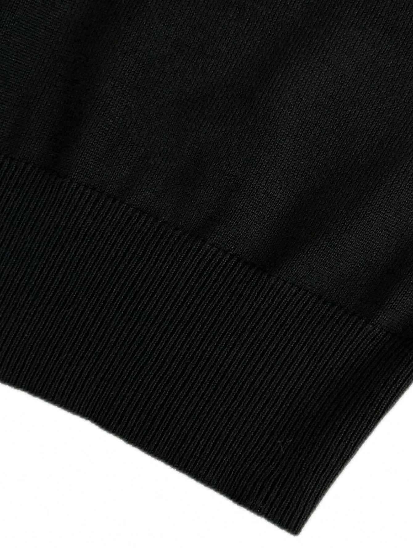 Men's Solid Color Long Sleeve Turtleneck Minimalist Sweater, Casual Everyday Wear