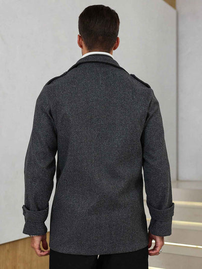 Uniquora Herren-Freizeitmantel mit einreihiger Knopfleiste