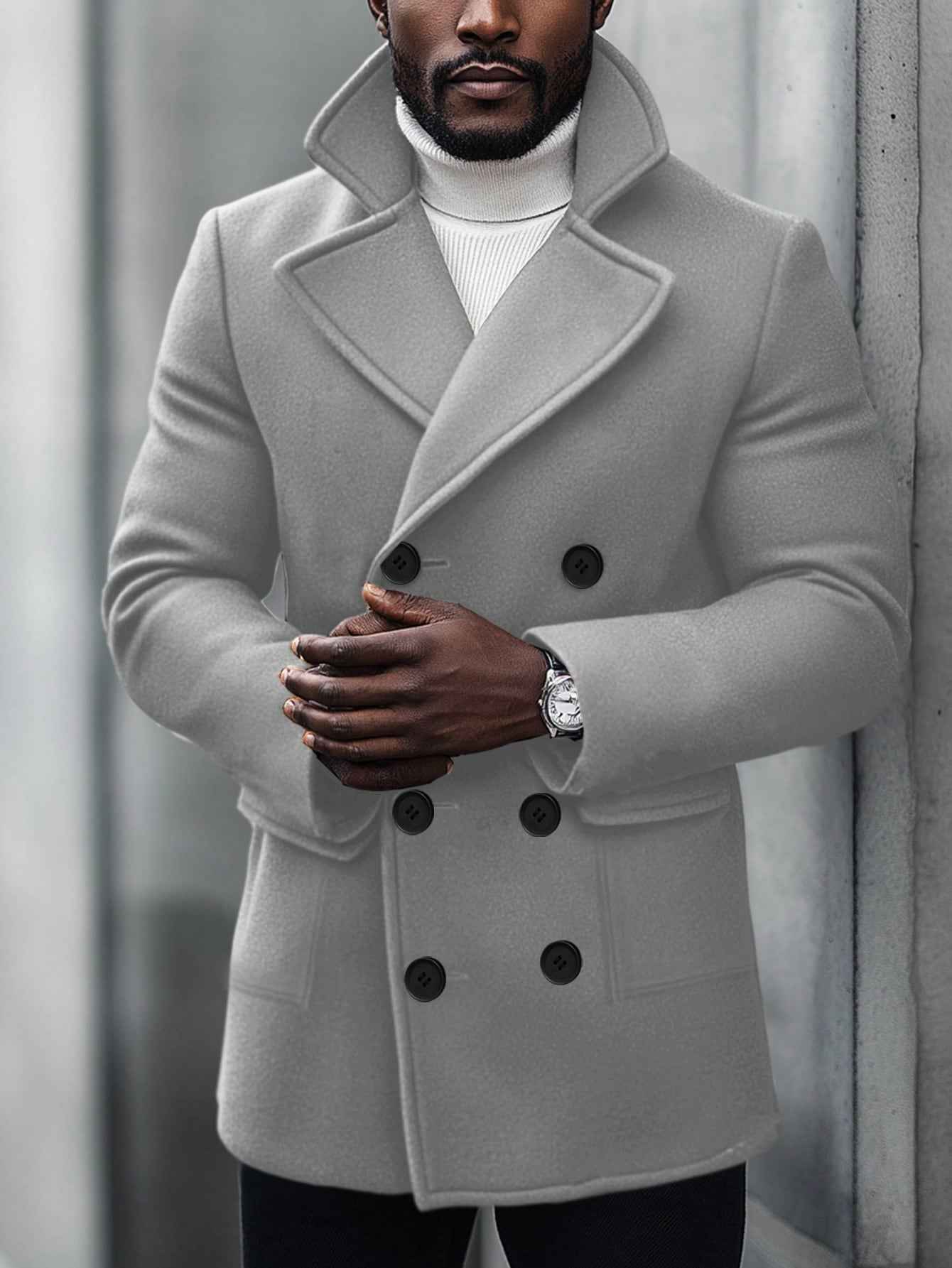 Herren-Langarmjacke mit Knopfleiste