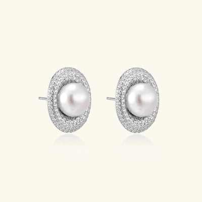 Pearl Halo Studs