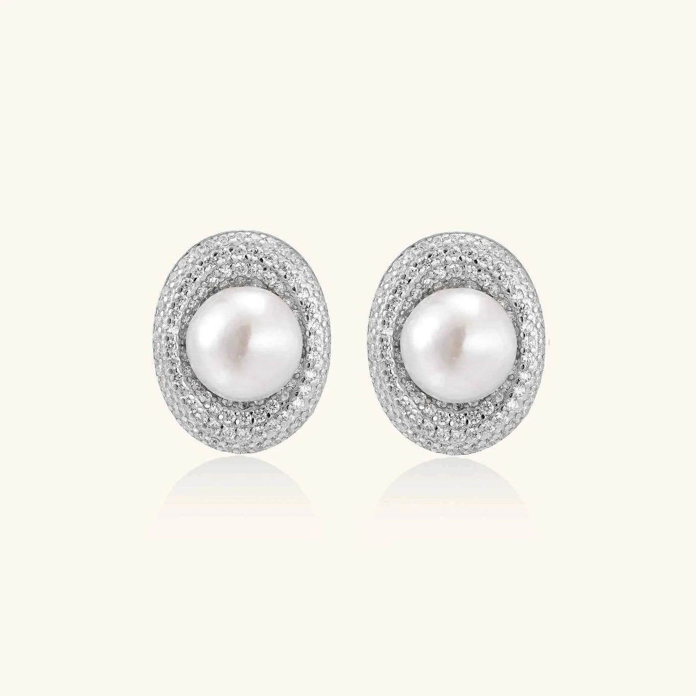 Pearl Halo Studs