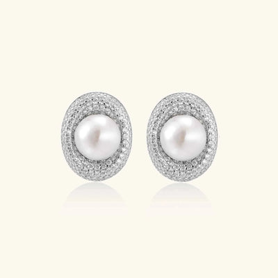 Pearl Halo Studs