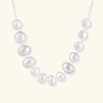 Lunar Pearl Arc Necklace