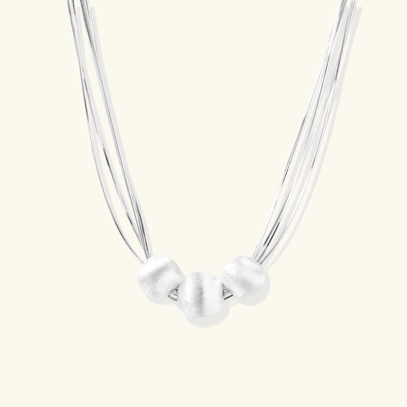 Silver Strand Layers Necklace