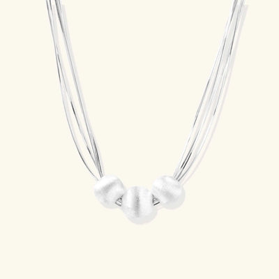Silver Strand Layers Necklace