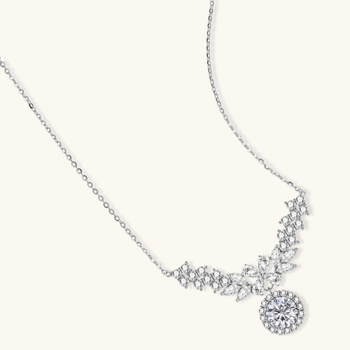 Flügel-Halskette Silber mit 2 ct Moissanit (Ansicht 2)