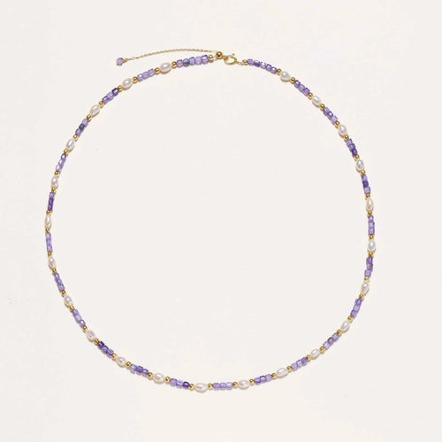 Amethyst-Perlen-Harmonie-Halskette