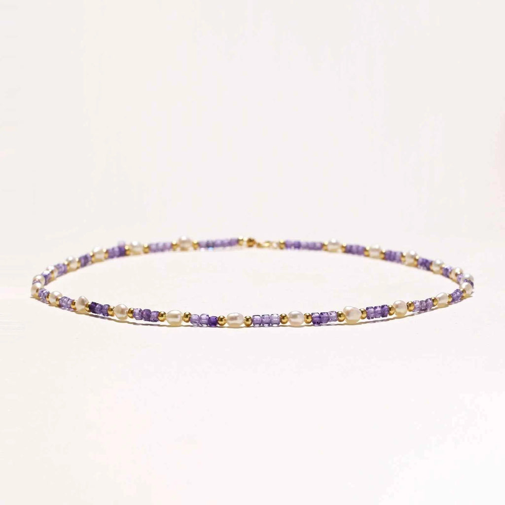 Amethyst-Perlen-Harmonie-Halskette