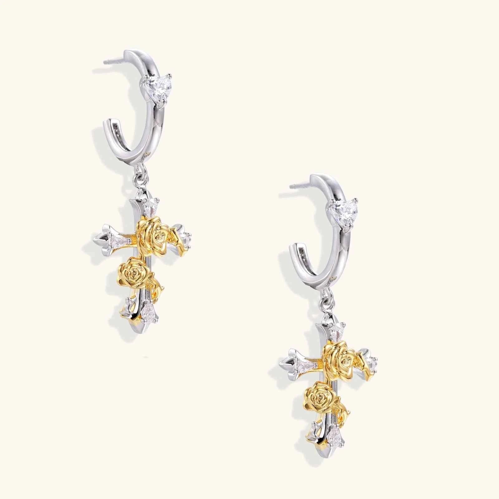 Ohrringe mit heiligem Rosenkreuz