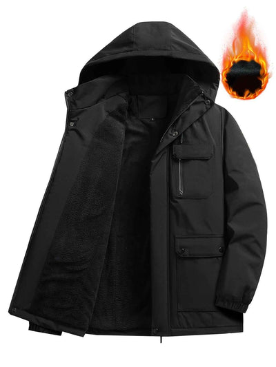 Herren Kapuzenmantel für Herbst und Winter